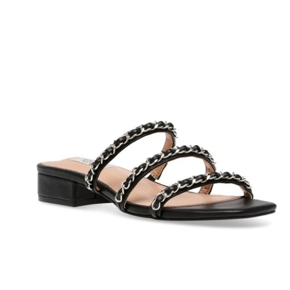 Steven By Steve Madden Healer Black Slide Sandals (6972062)
Chain straps - Picture 1 of 13
